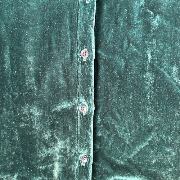 Maven West Velvet Button Front Top Size Small - Picture 3 of 5